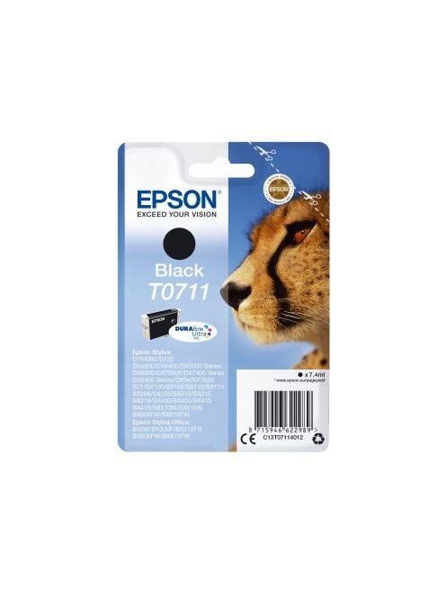 Epson T 711 Black tintapatron orig.                 'TET0711