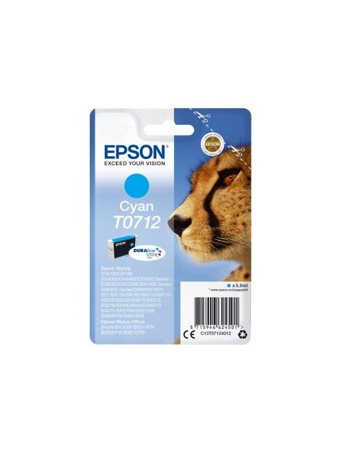 Epson T 712  Cyan tintapatron orig.              "TET0712