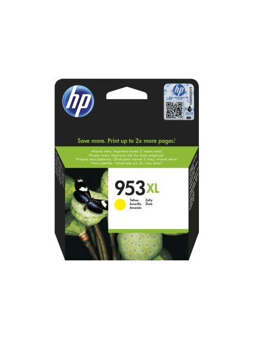 HP 953XL nagy kapacitású Yellow eredeti tintapatron (F6U18AE)